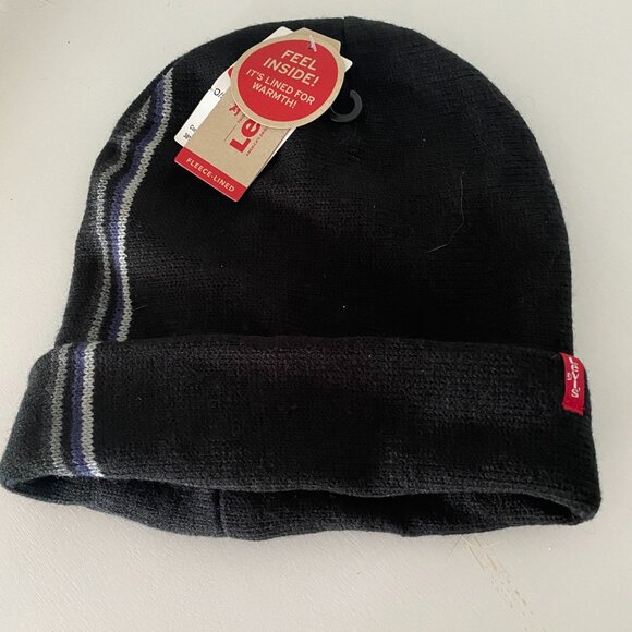 Levi's Black Beanie Hat - Picture 1 of 2
